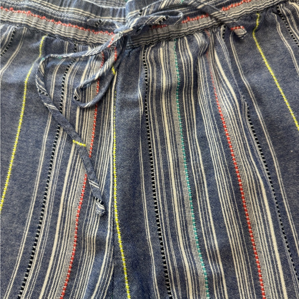 Charter Club Navy Striped Men’s Sweatpants with Multicolor Pinstripes - Picture 5 of 6